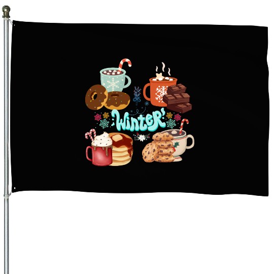 Winter Treats and Warm Beverages House Flags