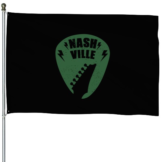 Nashville Music City Guitar Pick House Flags