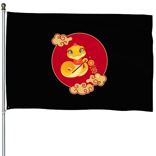 "Lunar New Year Lucky House Flags