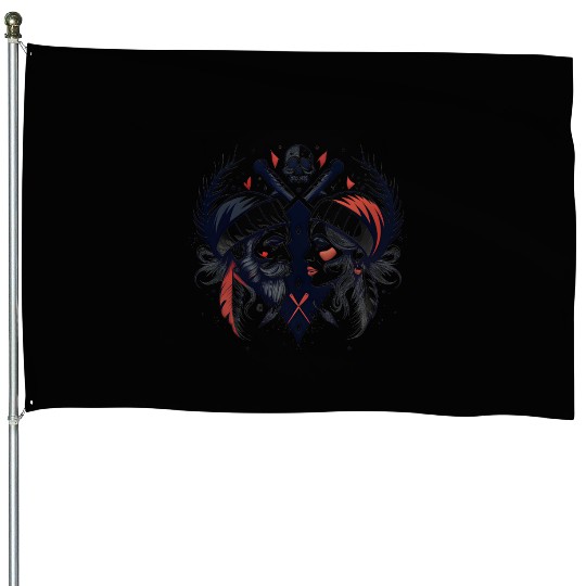 Pirate Love: Romantic Skull & Crossbones House Flags