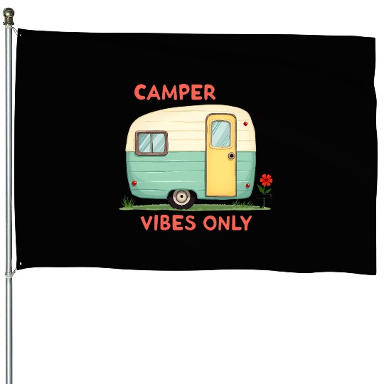 Camper Vibes Only: Nature Camping House Flags