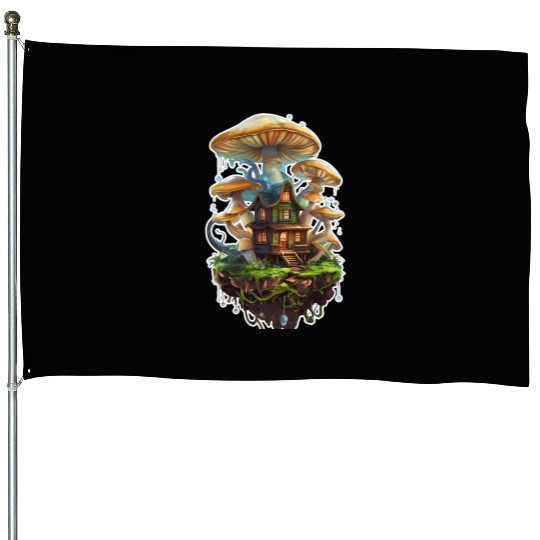 Fungi house House Flags
