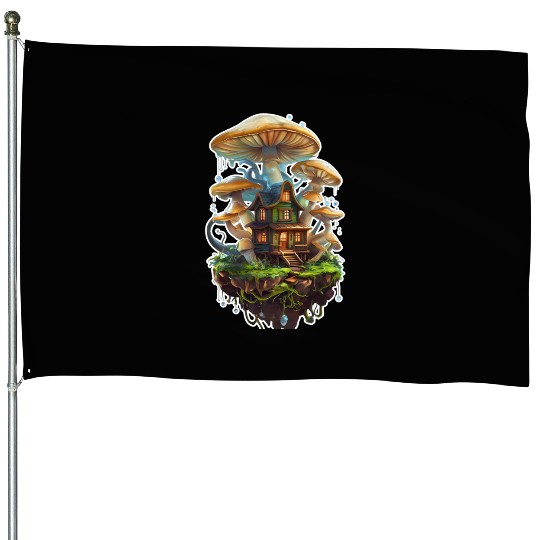 Fungi house House Flags