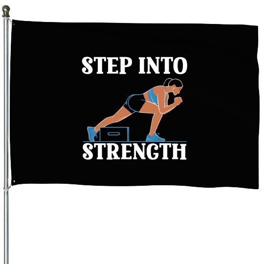 Bulgarian Squat Exercise Fitness Workout Gym House Flags