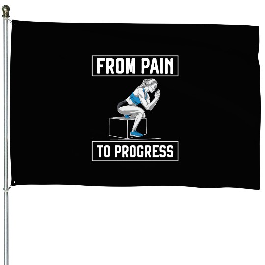 Bulgarian Squat Exercise Fitness Workout Gym House Flags