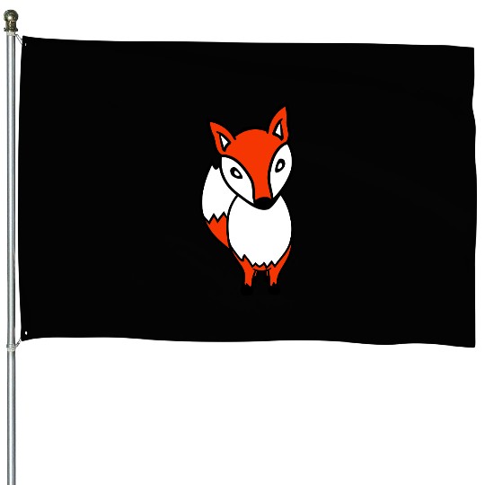 Red Fox Forest Animal Cunning Smart Cute Wild Dog House Flags