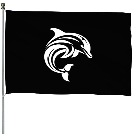 Dolphin T Tattoo In Sweeping Shape House Flags