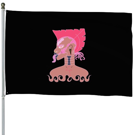 Punk Medusa House Flags