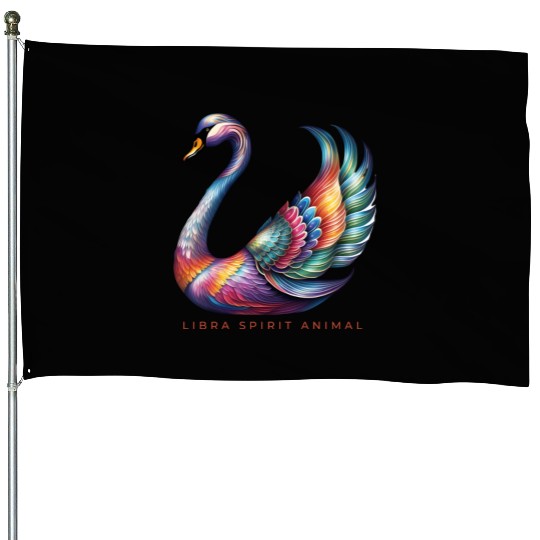Libra Spirit Animal Swan Alebrije House Flags