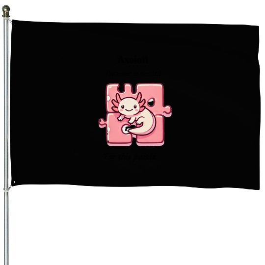 Axolotl puzzle design House Flags