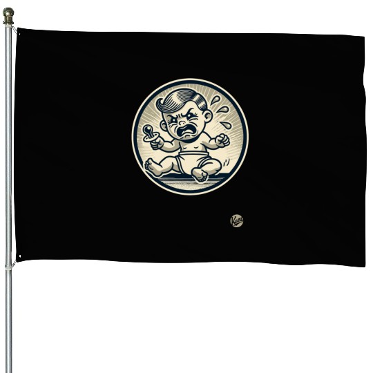 Spoiled Crybaby – Vintage Cartoon House Flags