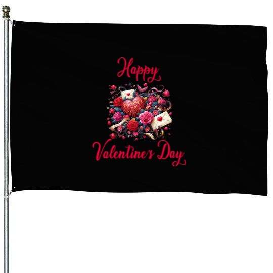 Happy Valentine's day House Flags