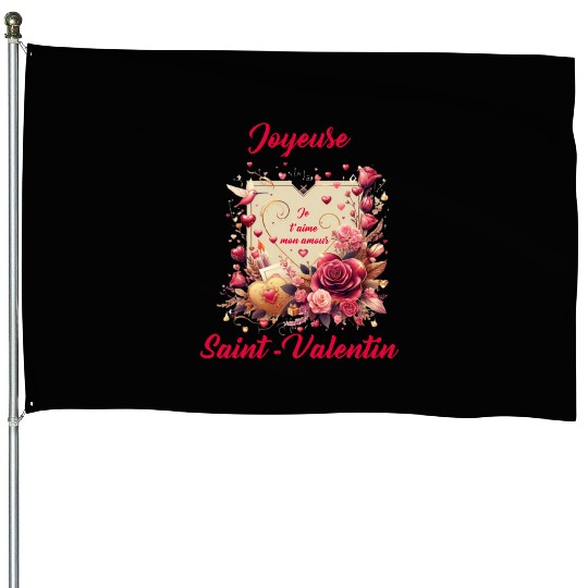 Happy Valentine's day House Flags