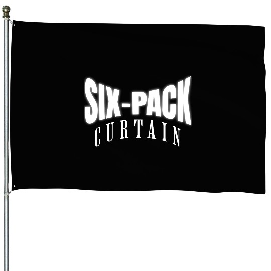 Six Pack Curtain – Fun Fitness Humor House Flags