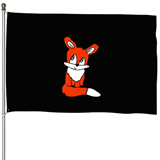 Red Fox Forest Animal Cunning Smart Cute Wild Dog House Flags