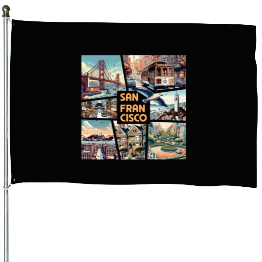 USA CITY - SAN FRANCISCO - TRAVEL - 1 House Flags