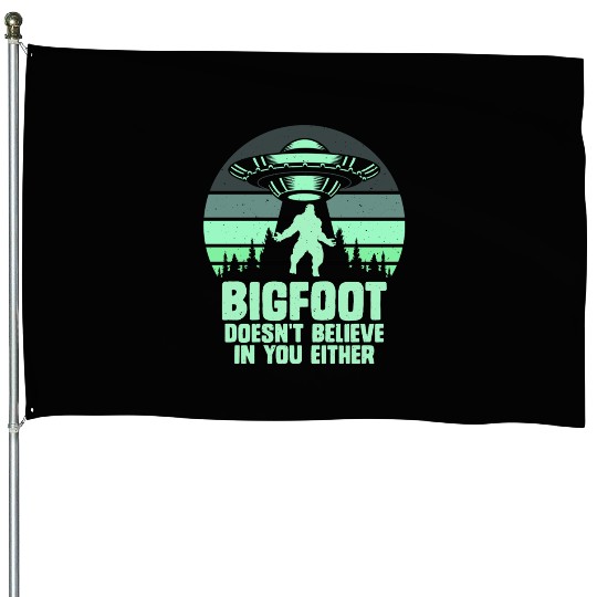 UFO-Bigfoot Yeti Sasquatch House Flags