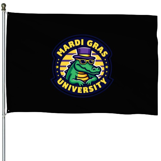 Mardi Gras University Alligator Men's Mardi Gras House Flags