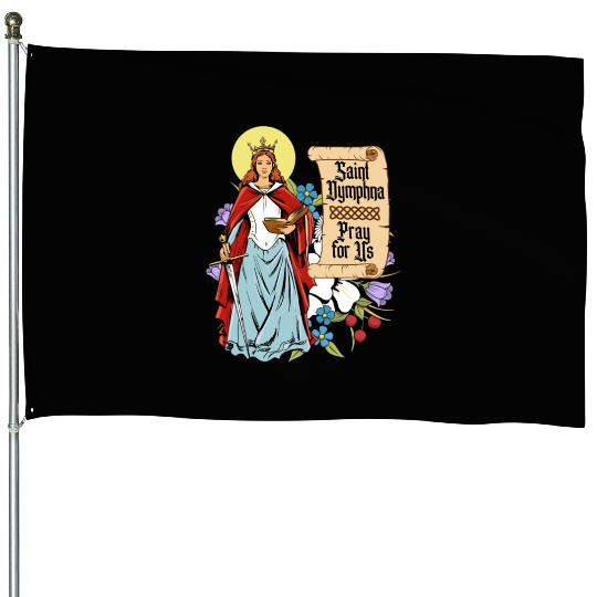 St. Dymphna Purity Lily Patron Saint Mental Health House Flags