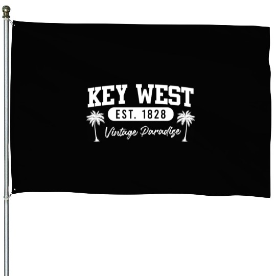 KEY-WEST ESTABLISHED 1828 VINTAGE PARADISE House Flags