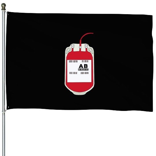 AB Negative Blood Bag House Flags