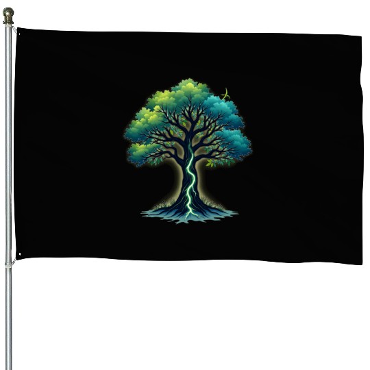 Majestic Tree of Life House Flags