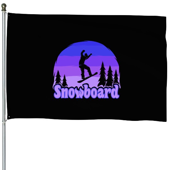 snowboard snowboarding House Flags