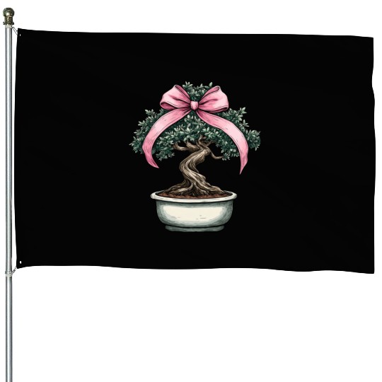 Coquette Bow Bonsai Japanese Zen Mothers Day House Flags