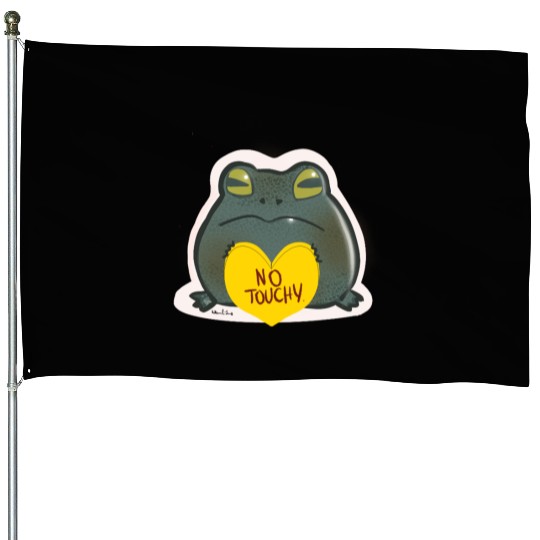 NO Touchy! Grumpy toad. House Flags
