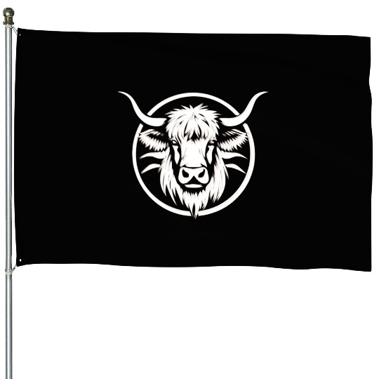 Highland cow House Flags