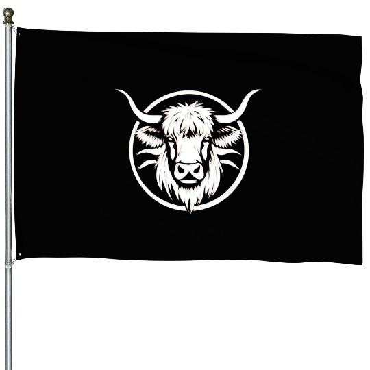 Highland cow House Flags