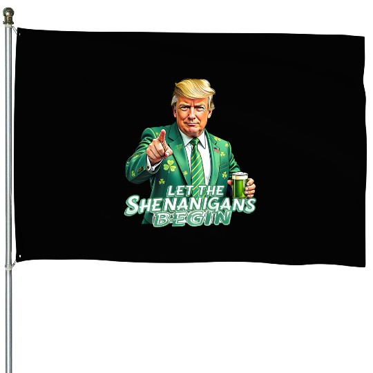 Trump St. Patrick’s Day House Flags – Irish Party House Flags