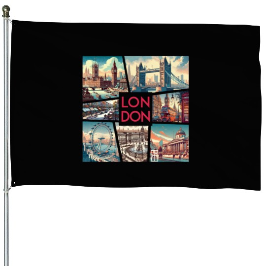 UK CITY - LONDON - TRAVEL - 1 House Flags