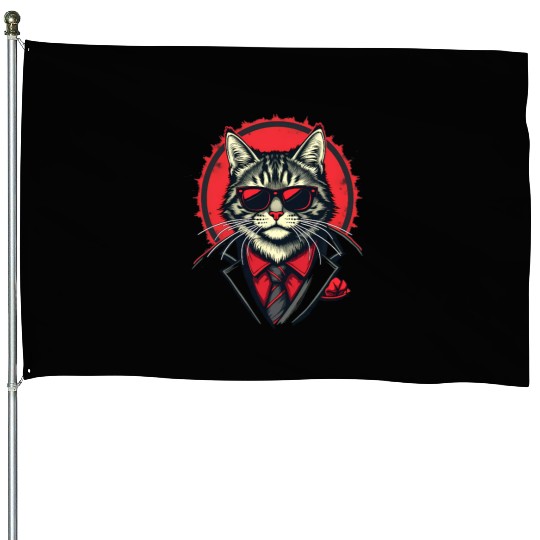 Gangster Cat Crew Design House Flags