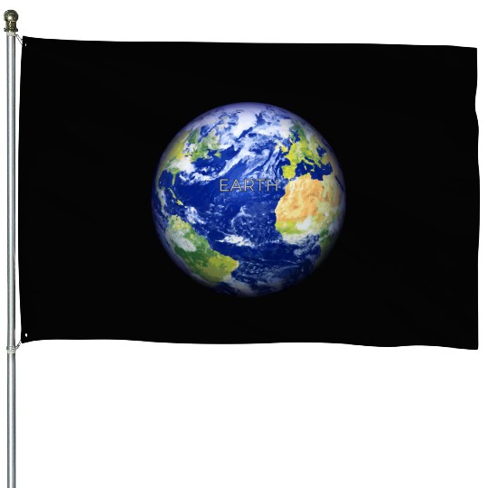 Planet Earth – Realistic Globe Environmental Art House Flags