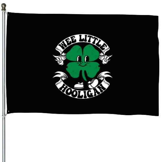 Wee Little Hooligan Cute St. Patrick's Day Irish House Flags