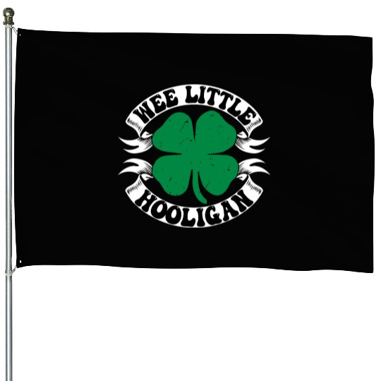 Wee Little Hooligan Cute St. Patrick's Day Irish S House Flags