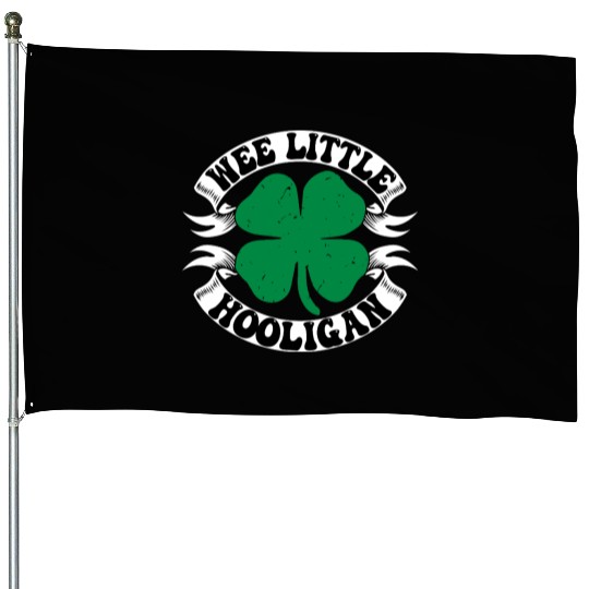 Wee Little Hooligan Cute St. Patrick's Day Irish S House Flags