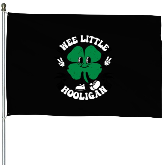 Wee Little Hooligan Cute St. Patrick's Day Irish House Flags