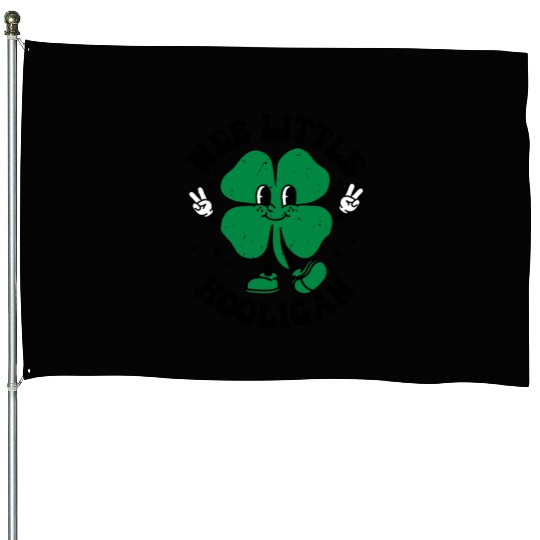 Wee Little Hooligan Cute St. Patrick's Day Irish S House Flags