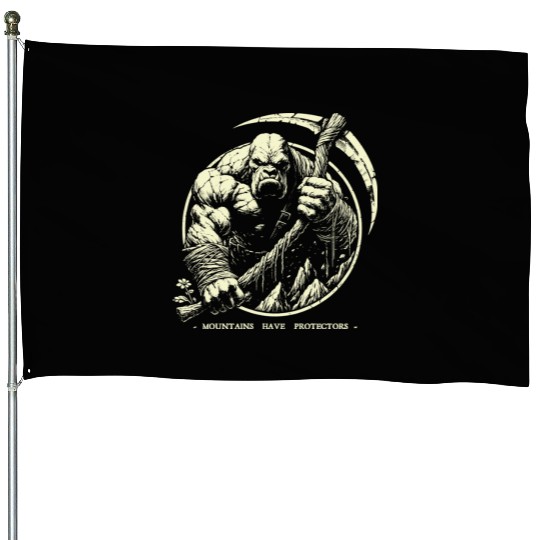 Mountains Protectors Bigfoot House Flags