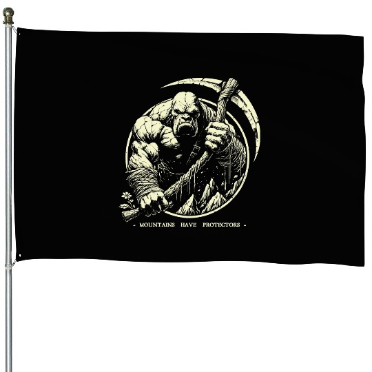Mountains Protectors Bigfoot House Flags