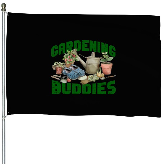 Plant Lover Gardening Besties House Flags