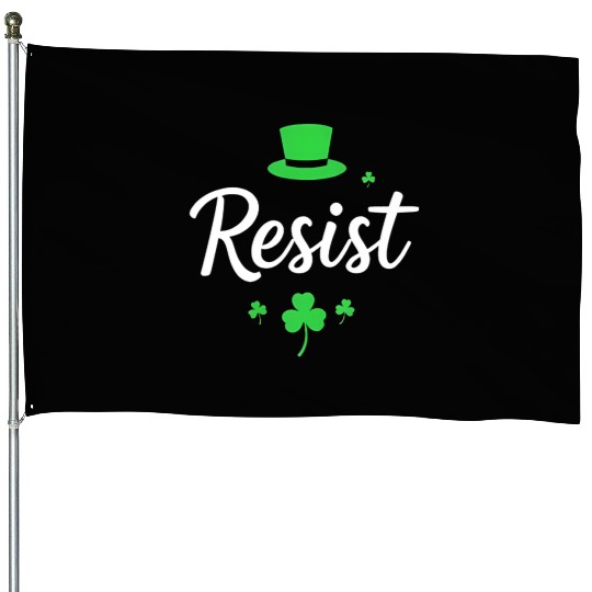 Resist and Celebrate St. Patrick’s Day House Flags