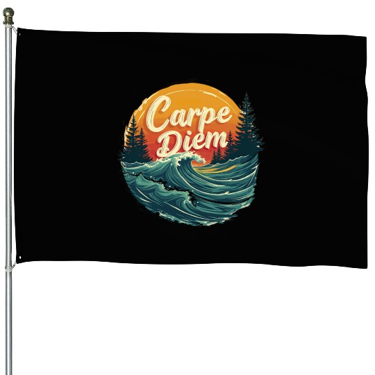 Carpe Diem Seize the Day Gift House Flags