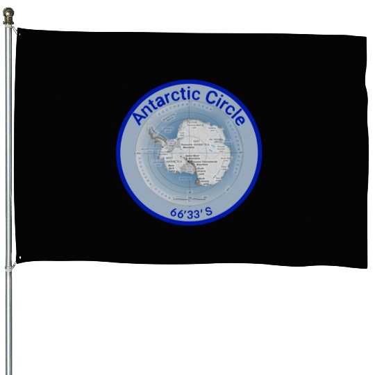 Antartic circle map with Latitude House Flags