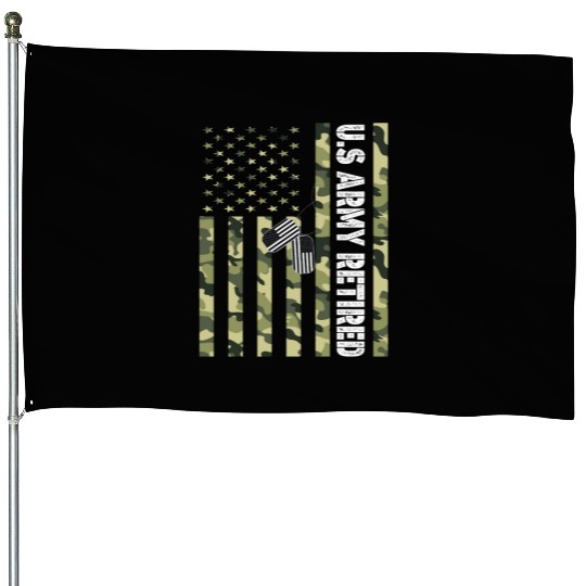Us Army Retired House Flags