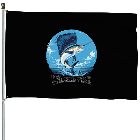 Wicked Fish Sailfish Adventure Ocean Breeze House Flags