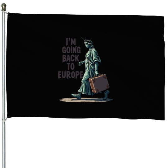 Funny Statue of Liberty USA America Sarcasm House Flags