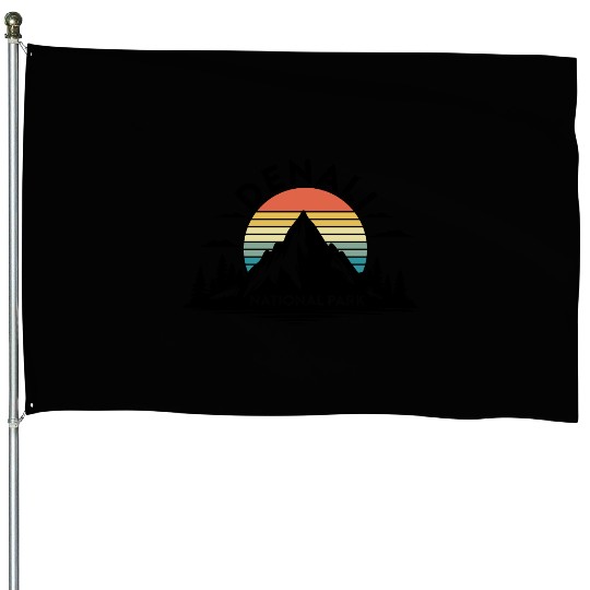 Retro Denali National Park US Vintage Denali House Flags